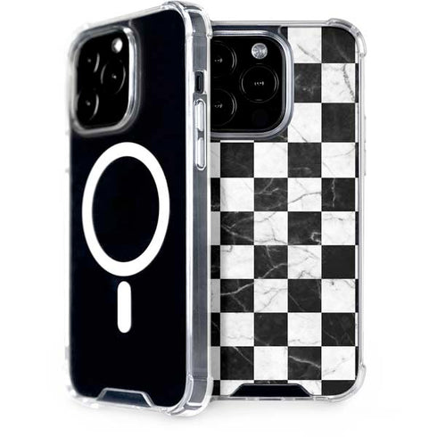 Checkered Marble iPhone 15 Pro MagSafe Case
